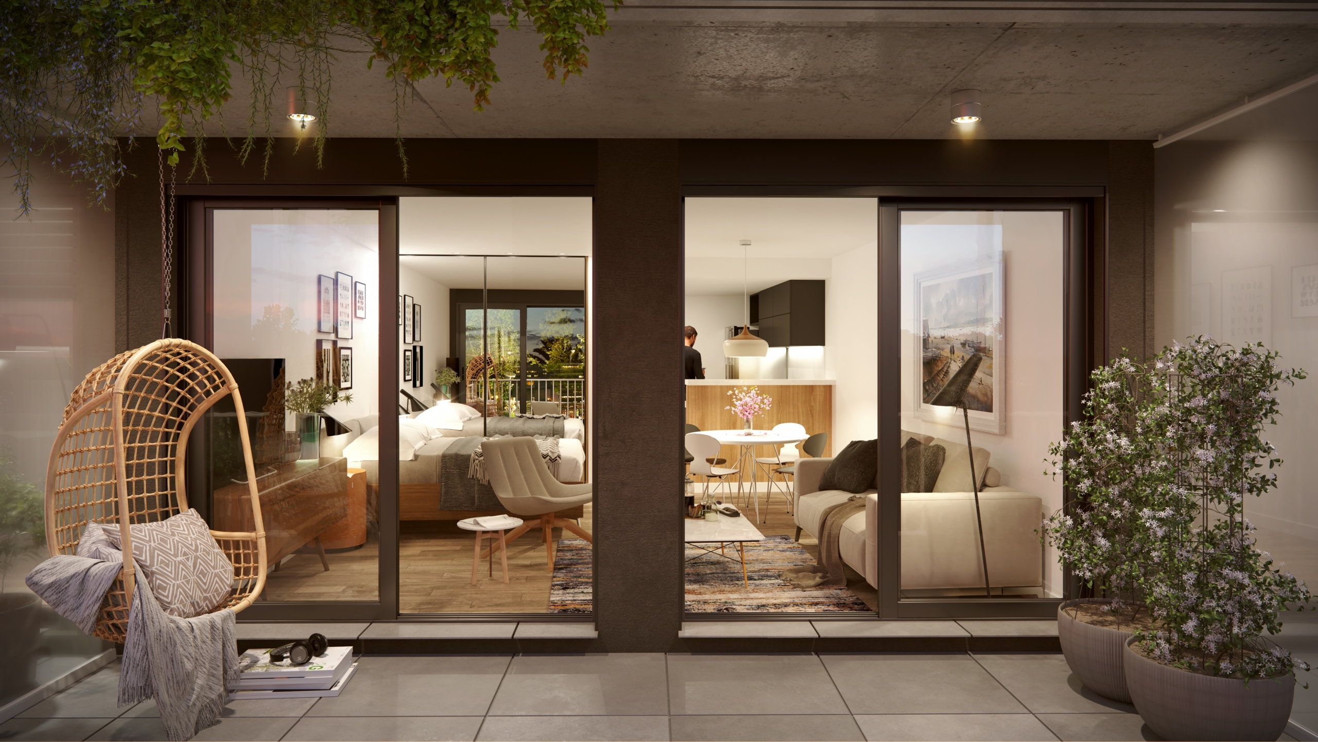 Render 102 con pared entre ventana final